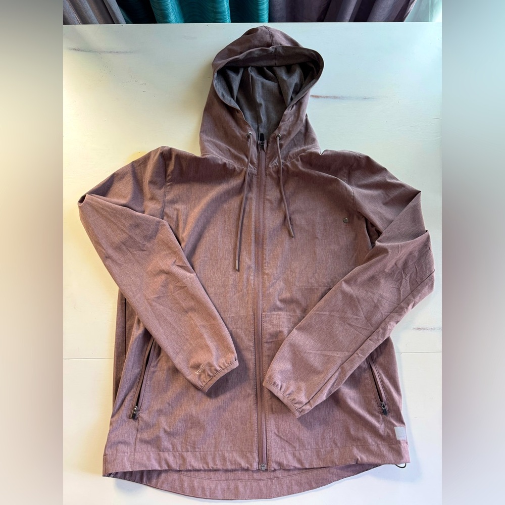 Vuori mauve hooded zip jacket EUC small